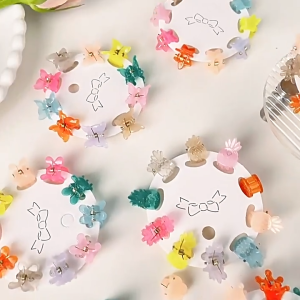 MallMainan-C1117 Set Jepit Rambut Mini Anak Isi 10Pcs Motif Bunga Jepitan Kupu Wanita Aksesoris