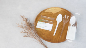 Sendok Set Plastik Tisu Tusuk Gigi Higienis Set Sendok Plastik Tebal Putih Sendok Kemasan Plastik Bening Sendok Catering Hitam Eceran Sendok Steril Alat Makan Sekali Pakai isi 50 pcs