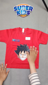 Kaos Anak Laki-laki Gambar One Piece Usia 1-5 Tahun