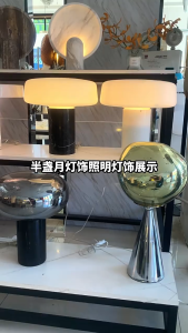 Đèn Bàn Thủy Tinh Bắc Âu Hậu Hiện Đại Ánh Sáng Sang Trọng Đèn Phòng Ngủ Cạnh Giường Ngủ