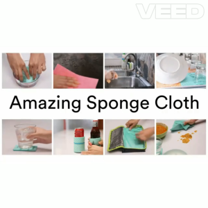 3M ผ้าฟองน้ำอเนกประสงค์ Sponge Cloth (4ผืน/แพ็ค)