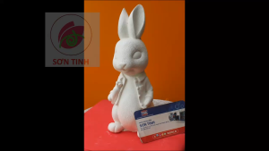 Tượng thạch cao tô màu Thỏ Carot S9 (Không kèm màu) tô tượng đồ chơi cho trẻ
