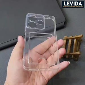 Poco M6 4G Poco C75 Poco C65 Card Case Clear / Slot Kartu Bening Case Poco M6 4G Poco C75 Poco C65