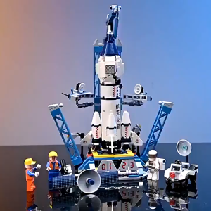 Mainan Brick Pesawat Luar Angkasa - Block Roket Astronot Balok Susun Anak Laki Perempuan Edukasi