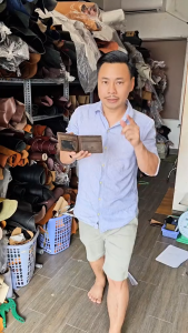 Ví da sáp da bò thật - Bảo hành 5 năm - Thương hiệu Longdo Leather - B06