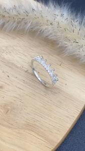 Nhẫn Nữ Bạc 925 Vương Miện Đính Đá Nhân Tạo Cao Cấp Sáng Đẹp Chính Hãng Bạc Hiểu Minh NU512