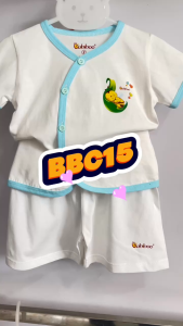 Set quần áo sơ sinh Babiboo bộ cộc tay cotton 2 chiều mềm mịn thoáng khí- BBC15