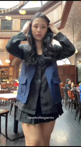 Blazer Kombinasi Desain Keren: Blazer Two Tone Wanita & Free Belt