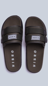 Hibro Ashes - Sandal Slide Double Strap Casual Slop Pria Wanita - Green Army Black