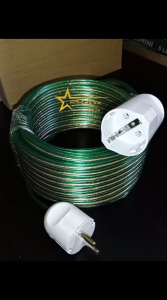 Colokan Sambungan Kabel Listrik Set Extension Wire Kabel Transparan 2 x 80 Panjang Kabel 1-20 Meter