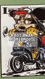 Baju Anak Atasan Kaos Mickey Mouse Motor Super Keren Best Quality