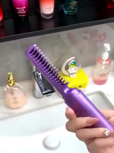 💖พร้อมส่ง💖หวียืดผมไร้สาย หวียืดผมไฟฟ้า 2in1 ร้อนเร็ว หวีไฟฟ้าผมตรง ที่ม้วนผมไฟฟ้า ไดร์ม้วนผม แบบพกพา