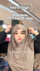 TERBARU HIJAB INARA / JILBAB INARA DAGU JERSEY KOREA KERUDUNG MALAY BY NF
