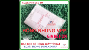 [SÉT] COMBO 5 Bao Bọc Sổ Hồng GiấyTờ Nhà Đất - Màu Trắng Trong Suốt Có Nắp Đậy Bảo vệ giấy tờ cho bạn