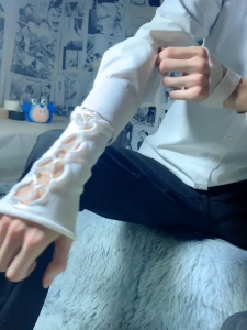 2PCS/Set Sarung Tangan Jari Terbuka Sarung Tangan Keren Sarung Tangan Gothic Sarung Tangan Jari Bolong