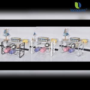 Locapure Stackable Water Bottle Storage Rack Wine Seasoning Bottle Organizer