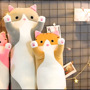 หมอนหมอนแมว หมอนยาวรูปแมว - ตุ๊กตาหมอน ตูกตาแมว หมอนข้าง