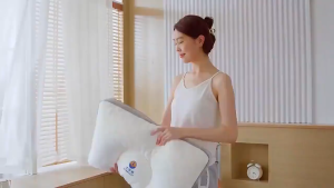 Neck Support Pillow Natural Latex Feel Neck Therapy Pillow Silk Fabric cervical spine protection sleep-assisted Premium adult pillowcase Memory Pillow