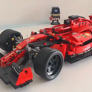 Bricks Mobil Balap F1 Ferrari 50CM 1380 PCS + Motor Balok Susun Mainan Anak Laki-laki Hadiah