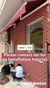 Green Bay กันสาดพับเก็บได้ automatic อัตโนมัติ ครีมกันแดด  รีโมทคอนโทรลแบบใช้มอเตอร์ กันสาดอัตโนมัติ กันสาด รีโมท - Lazada