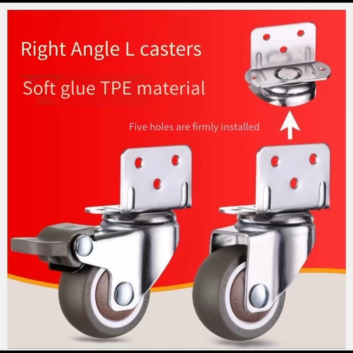 HeavyDuty LType Universal Wheel Furniture Casters, 150kg Load