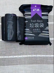 Beg Sampah Plastik Extra Tebal & Tahan Lasak | Beg Sampah Bertali Serut | Kapasiti Besar Untuk Tong Sampah Rumah Pejabat