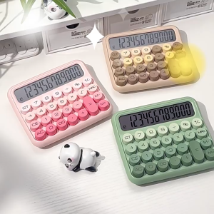 🔥จัดส่งที่รวดเร็ว🔥เครื่องคิดเลข 12 บิต สไตล์ไล่ระดับ น่ารัก คีย์บอร์ดแบบกลไกทรงกลม ปิดอัตโนมัติหลังจากสแตนด์บาย 10วินาที