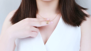 Pawnable 18K Saudi Gold Heart Necklace for women Hypoallergenic