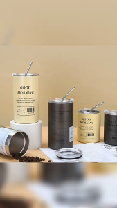 SG【READY STOCK】Coffee Cup Travel Tumbler | Minimalist Cup New Delicate Stainless Steel Thermal Coffee ravel Mug Water Coffee Cup Stainless Steel Cup Americano Coffee Mug/Industrial Style Coffee Mug
