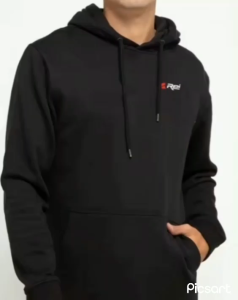 Jaket Hoodie Jumper PullOver Casual Lengan Panjang Bahan Kain Fleece Warna Hitam Ready Size XS/S/M/L/XL/XXL/3XL