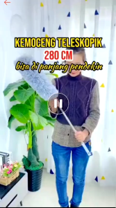 KEMOCENG PANJANG 280CM TELESKOPIC MICROFIBER TARIK TEKUK FLEXIBLE ADJUSTABLE