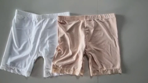 กางเกงซับใน กางเกง กันโป๊ ผ้า spandex สเเปนเดกซ์ ผ้านุ่ม ลื่น ระบายลูกไม้ติดขอบ ขนาดพอดี ยี่ห้อ Anny สีเนื้อ สีขาว ฟรีไซส์ 2XL ไซส์ใหญ่