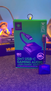 Cáp chuyển đổi Plextone GS1 cổng sạc USB-C và tai nghe 35 hỗ trợ sạc 60W - Cáp chuyển 2IN1 đa năng