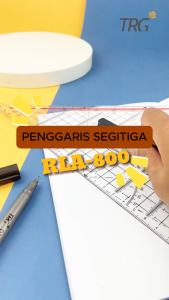 TRG Triangle Acrylic Ruler RLA-800 30cm - Penggaris Segitiga Pegangan Besar Akrilik Mahasiswa Teknik Design Arsitek 30 cm
