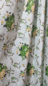 Gorden jendela panjang motif bunga sakura depan belakang blackout import premium