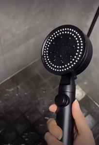 Black Shower Head 5-speed Booster Shower with Hose Portable Bathroom Set Handheld One-key Water Stop