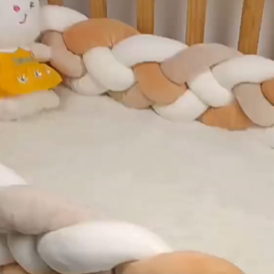 [Sg Ship] Thick 4-Strand Baby Crib Bumper Plush Pillow Infant Safety Crib Cot Protector Newborn