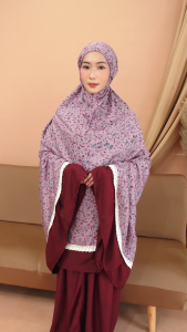 Mukena Rayon Jumbo Renda Traveling Terbaru Putri Bahan Lembut Adem Mewah Murah Nyaman Cantik