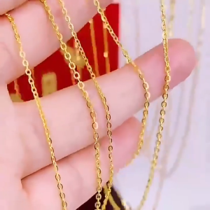 Womens necklace beaded snake bone chain emas bangkok original cop 916 malaysia