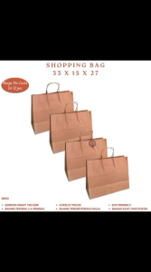 Tas Belanja Paper Bag Shopping Bag 33X15X27 (Isi 10 Pcs-SBG4)