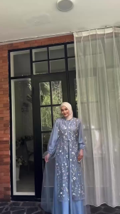 NEW NATASHA DRESS OUTER BRUKAT TILE GARDEN MOTIF GAMIS KONDANGAN BRIDESMAID BUSUI 2024