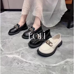 LOEI Yerin Sepatu Docmart Wanita Keren Loafers Korean Style Shoes Viral 722