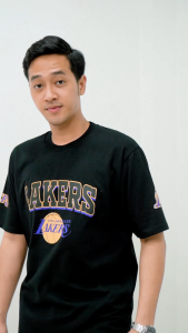 Otsky Kaos Pria Ft Laker Black X GM004 Cotton 24s