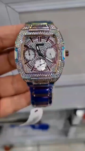 [Promo] jam tangan wanita Guess GW0104L4 Raven Iridescent Rhinestone Multifunction Stainless Steel Strap Original Garansi 2 Tahun [✔COD][100% Authentic] [COD]