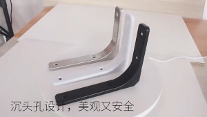 2Pcs Wall Mounted Shelves Bracket L-Shaped Corner Brackets Matel Wall Bracket Stainless Steel Furniture Support Holder Fixing Right Angle Corner Brace