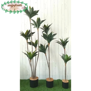 Pohon Hias Tanaman Artificial Agave Siklok Latex Pot Dasar Dekorasi Caffe