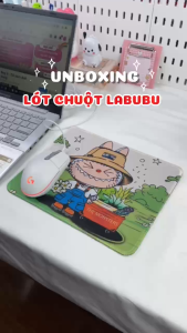 Lót chuột chống trơn trượt chủ đề Labubu dễ thương màu sắc tươi sáng hình in sắc nét LCHUOTLA3