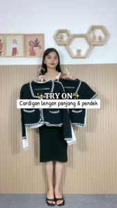 Ninabobo SL004: Kardigan Rajut Lengan Pendek Wanita