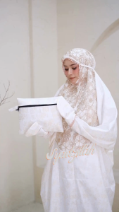 SYADZILAH - Mukena Terusan Dewasa Foil Gliter Sunflower