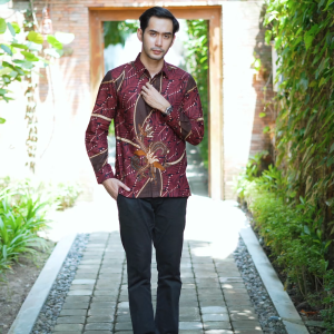 Hadinata Batik Pria Kemeja Panjang Rasyid Ratih